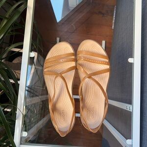 CROCS Women’s Tan Strappy Slingback Sandals